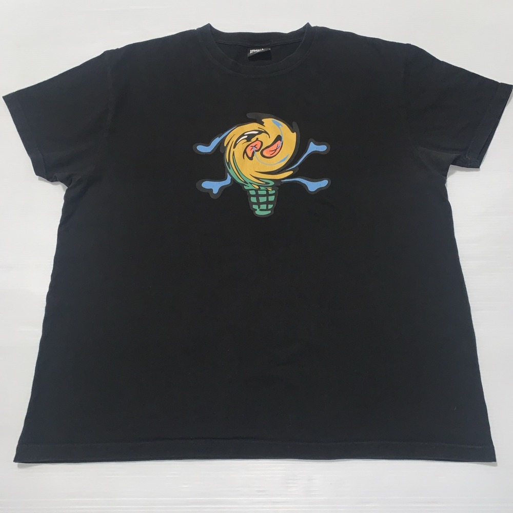 ICECREAM BBC Running Dog Swirl Cone Graphic Tee Black Size 3X Billionaire Boys